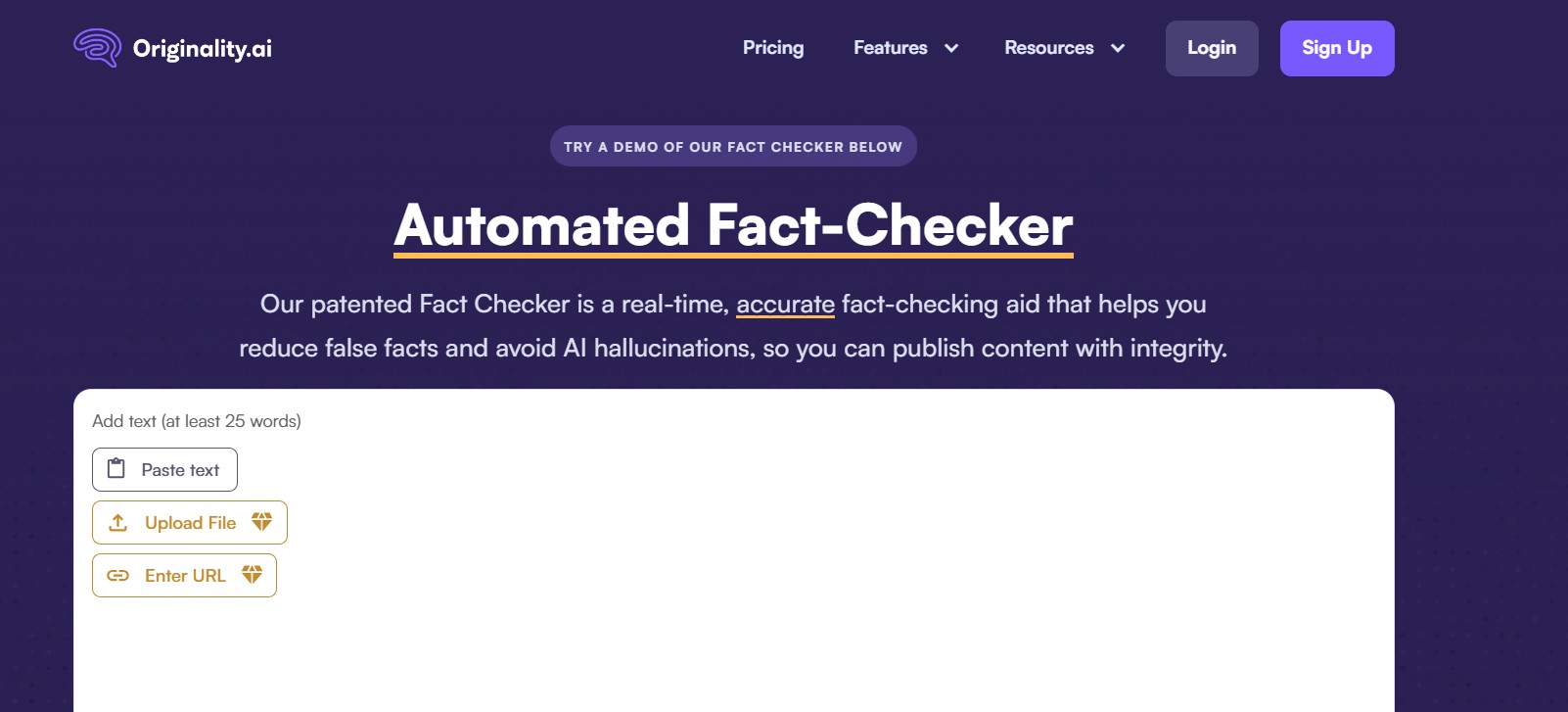 Automated Fact Checker by Orginality Screenshot 2